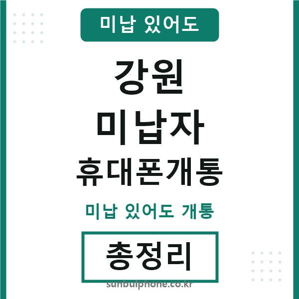 강원 미납자 휴대폰개통