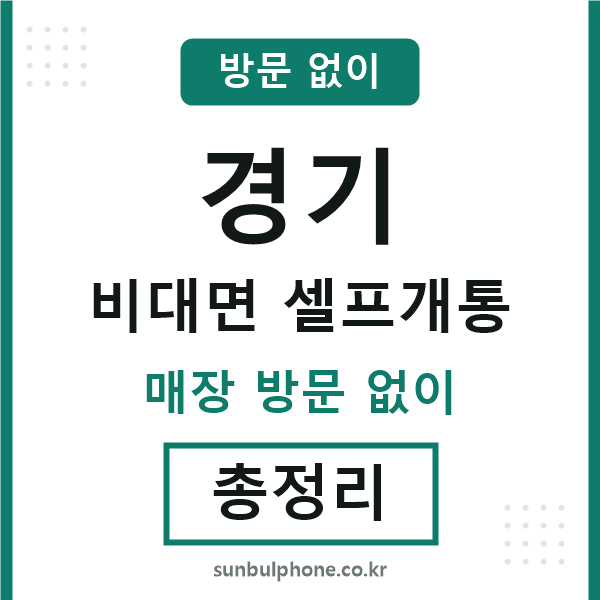 경기 비대면 셀프개통