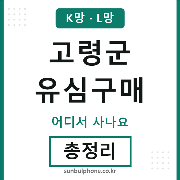 고령 유심구매
