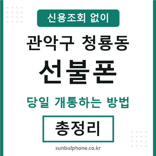 관악구청룡동선불폰