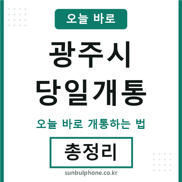 광주시 당일개통