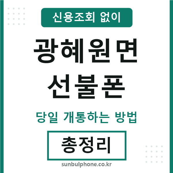 광혜원면선불폰