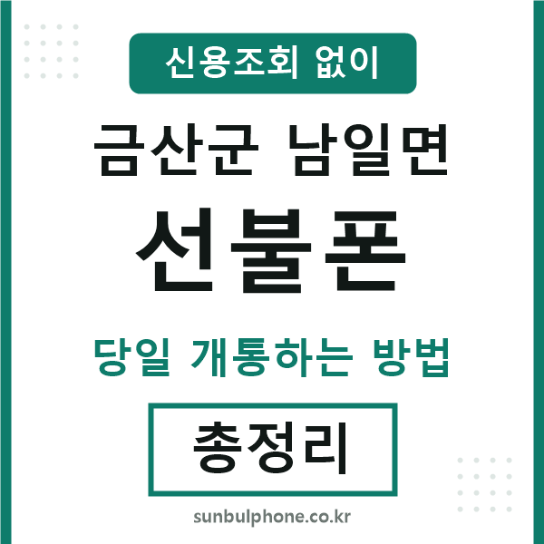 금산군남일면선불폰