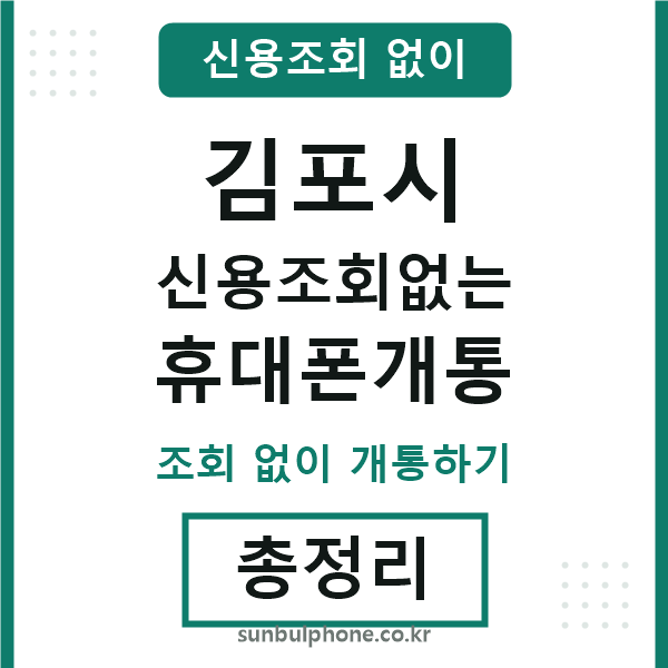 김포 신용조회없는 휴대폰개통