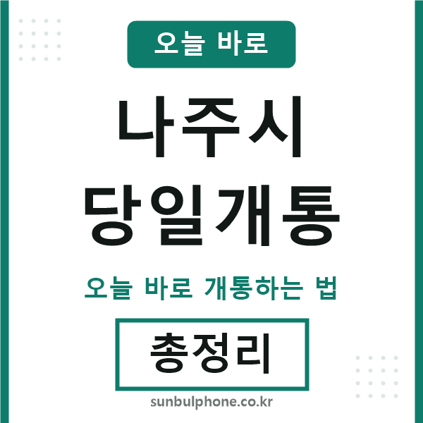나주시 당일개통