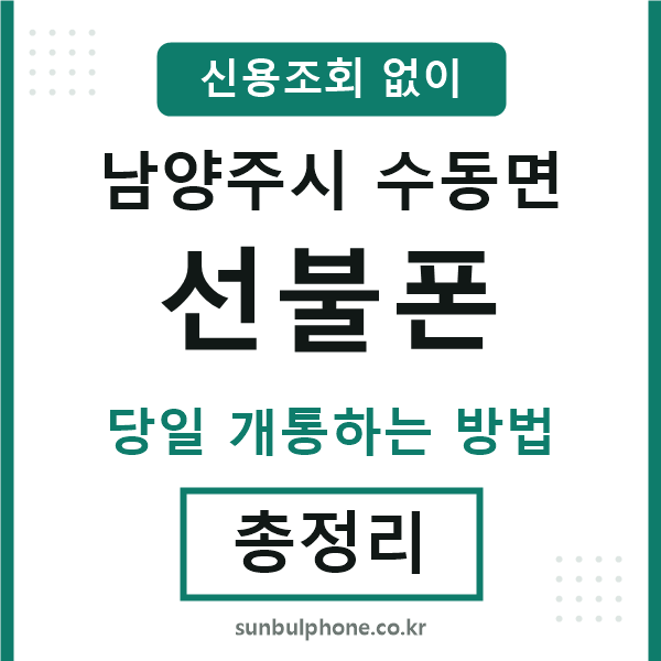 남양주시수동면선불폰