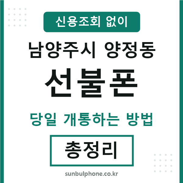 남양주시양정동선불폰