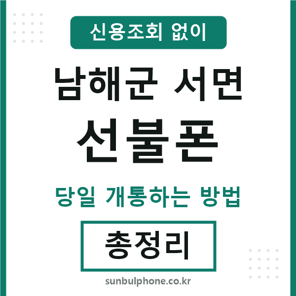 남해군서면선불폰