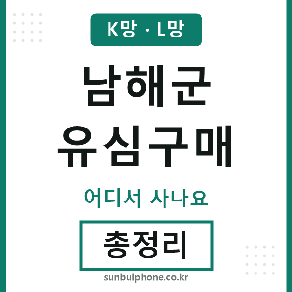 남해군 유심구매