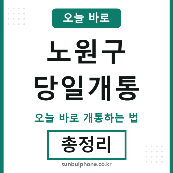 노원구 당일개통