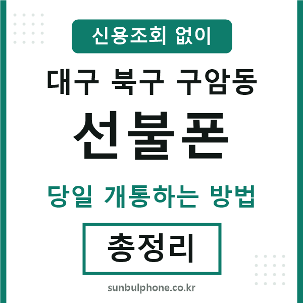 대구북구구암동선불폰