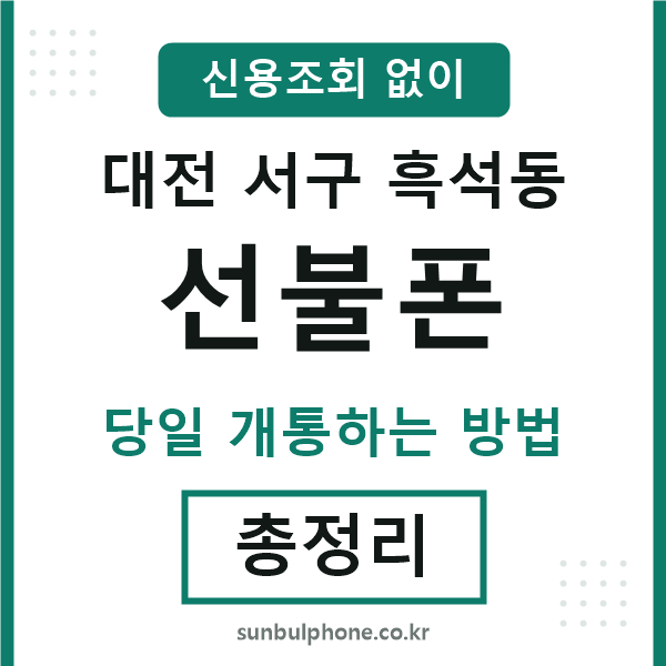 대전서구흑석동선불폰
