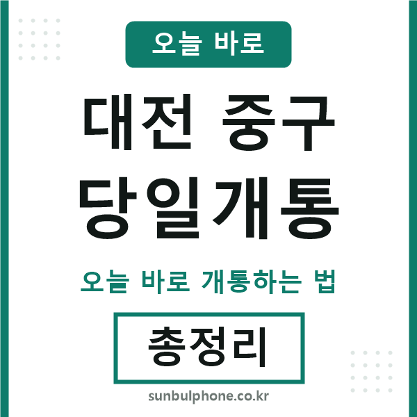 대전중구 당일개통