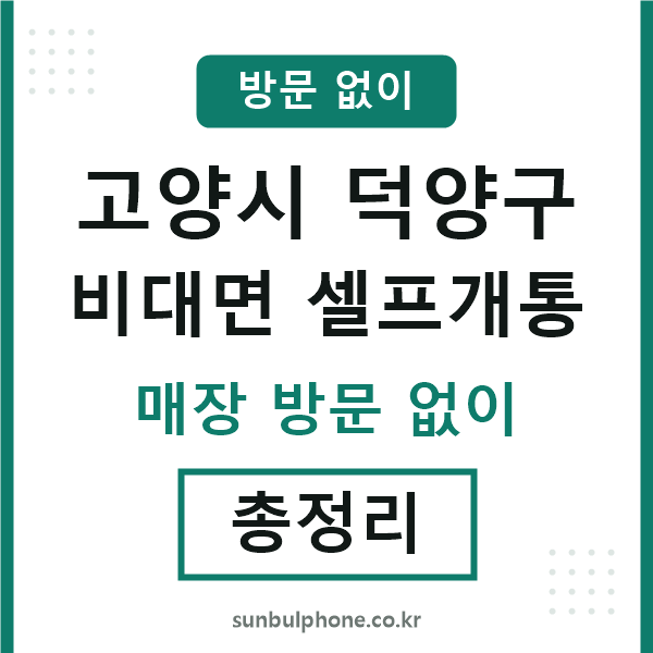 덕양구 비대면 셀프개통