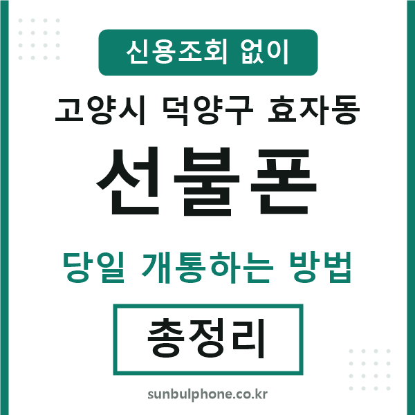 덕양구효자동선불폰