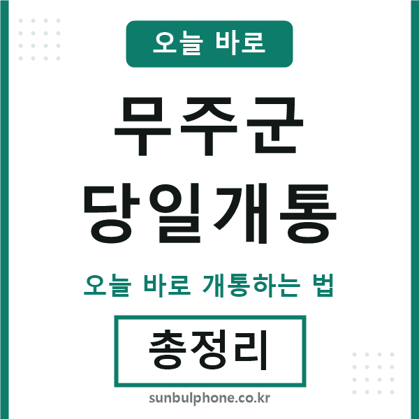 무주군 당일개통