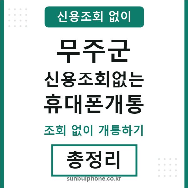 무주군 신용조회없는 휴대폰개통