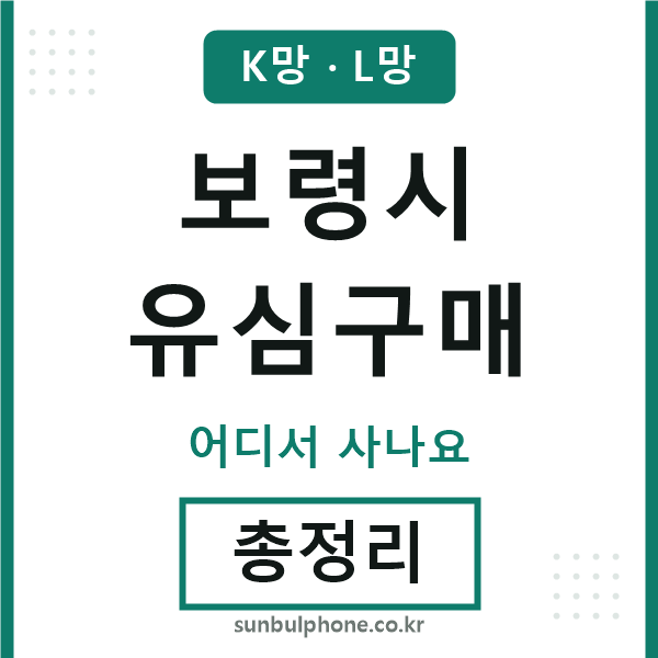보령 유심구매