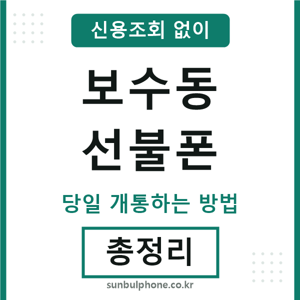 보수동선불폰