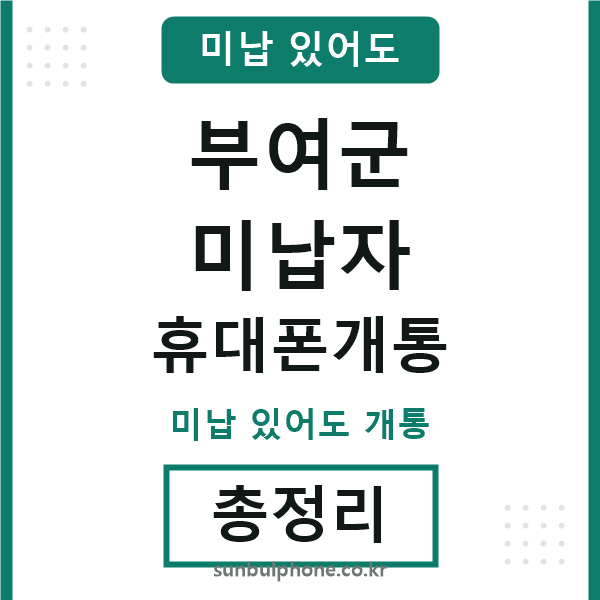 부여군 미납자 휴대폰개통
