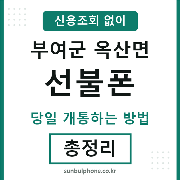 부여군옥산면선불폰