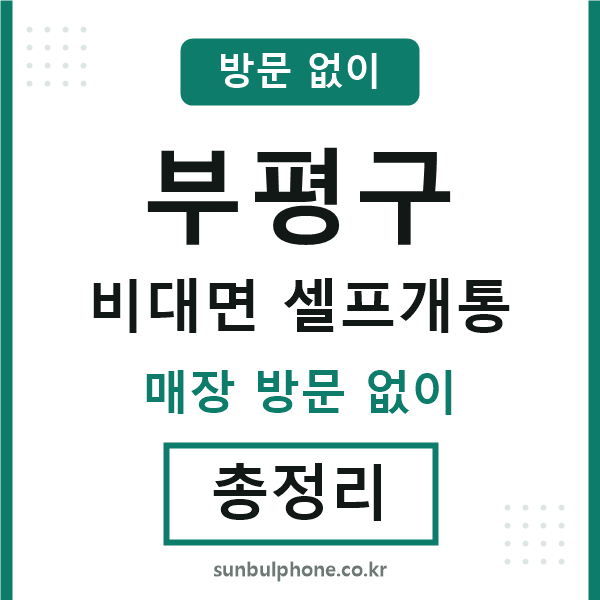 부평구 비대면 셀프개통