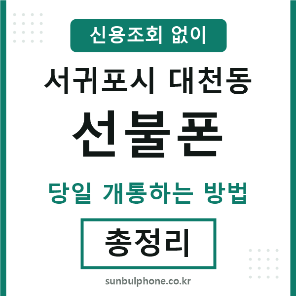 서귀포시대천동선불폰