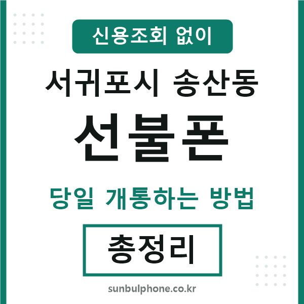 서귀포시송산동선불폰