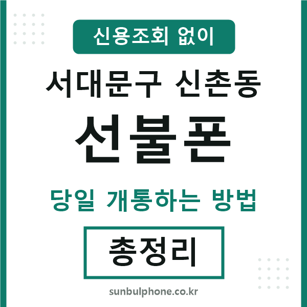 서대문구신촌동선불폰
