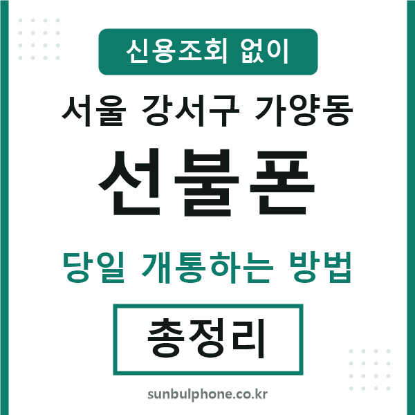 서울강서구가양동선불폰