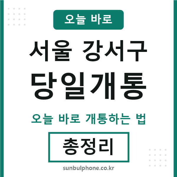 강서 당일개통
