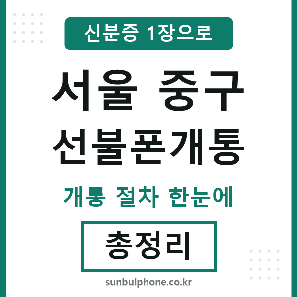 서울중구 선불폰개통