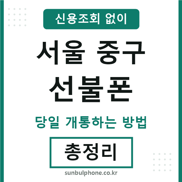 서울중구선불폰
