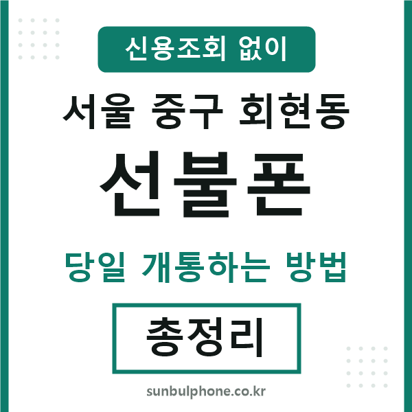 서울중구회현동선불폰