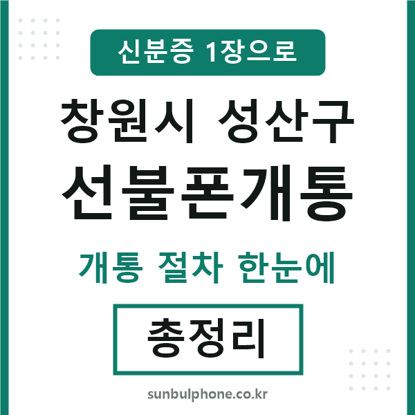 성산구 선불폰개통