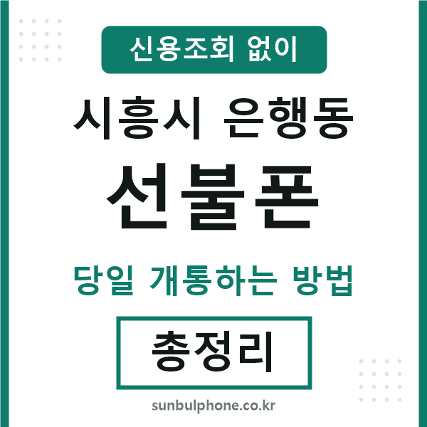 시흥시은행동선불폰