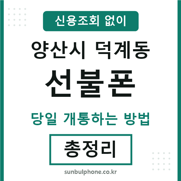 양산시덕계동선불폰