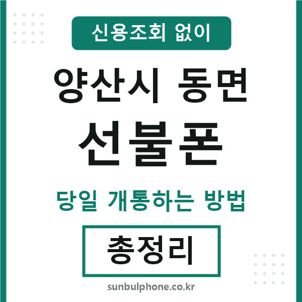 양산시동면선불폰