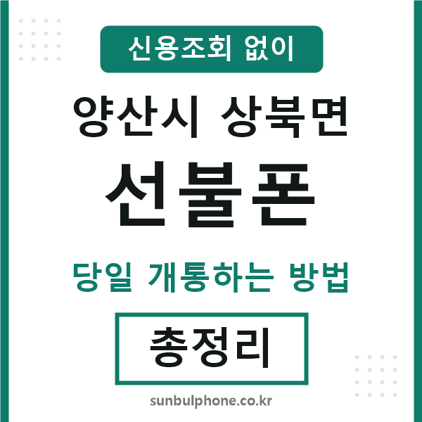 양산시상북면선불폰
