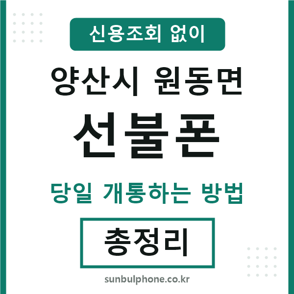양산시원동면선불폰