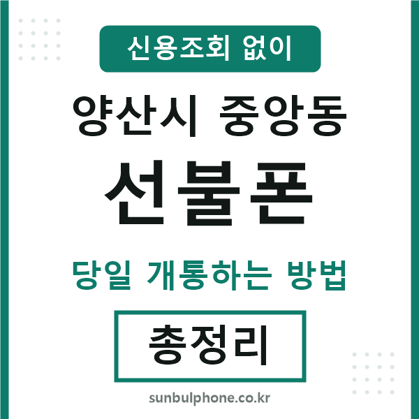 양산시중앙동선불폰
