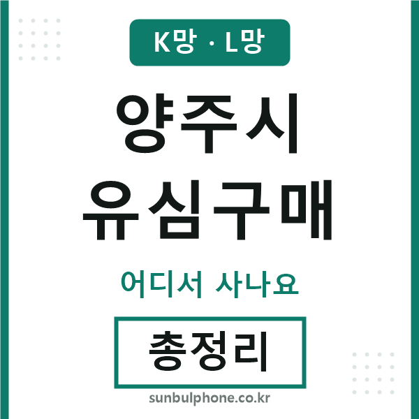 양주 유심구매