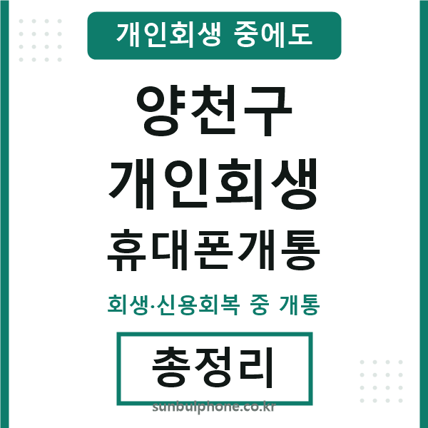 양천 개인회생 휴대폰개통