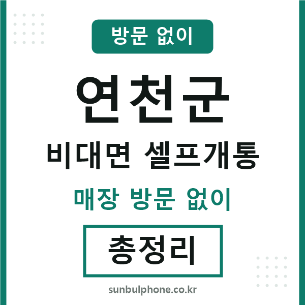 연천군 비대면 셀프개통