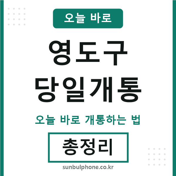 영도구 당일개통