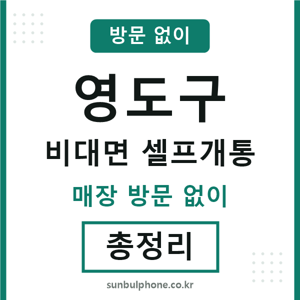 영도 비대면 셀프개통