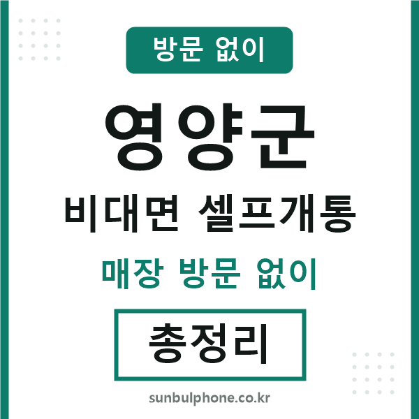 영양군 비대면 셀프개통