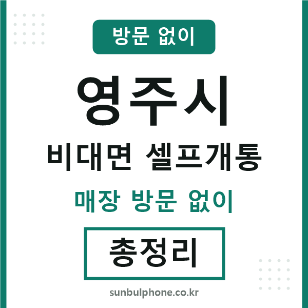 영주 비대면 셀프개통