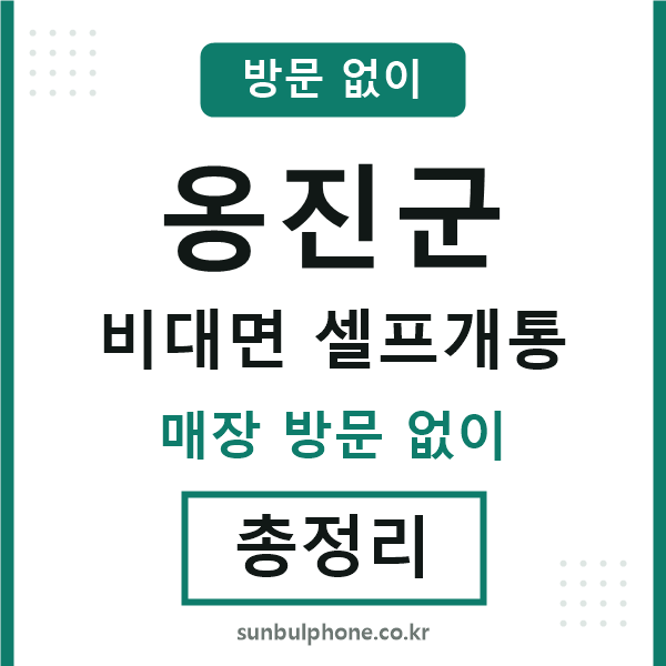 옹진군 비대면 셀프개통