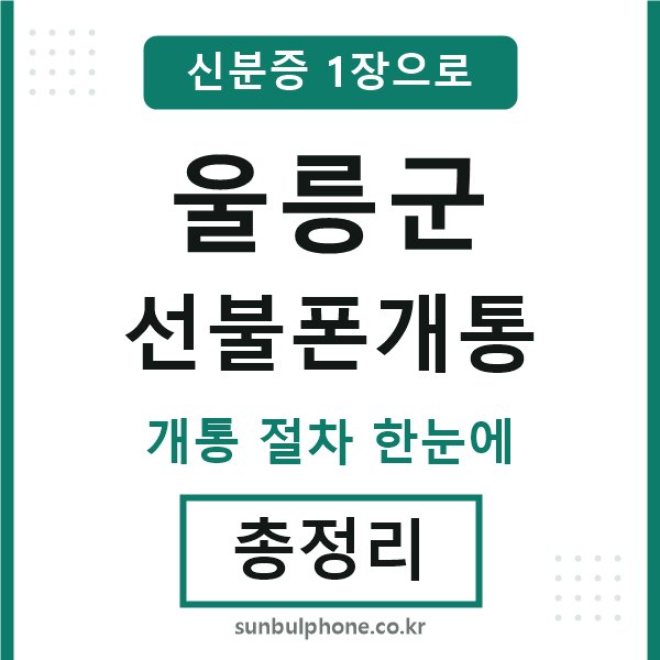 울릉군 선불폰개통